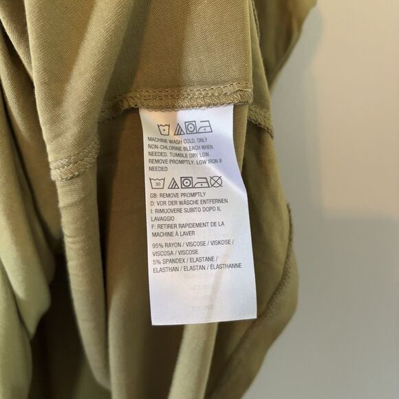 Logo Layers By Lori Goldstein Tank Top Olive Green Tunic Sleeveless Shir… - Picture 5 of 8